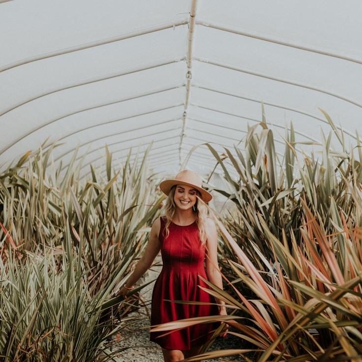 Riya Kapoor, Lead Design Curator at Modern Data Ecosystem, reviewing corporate floral arrangements